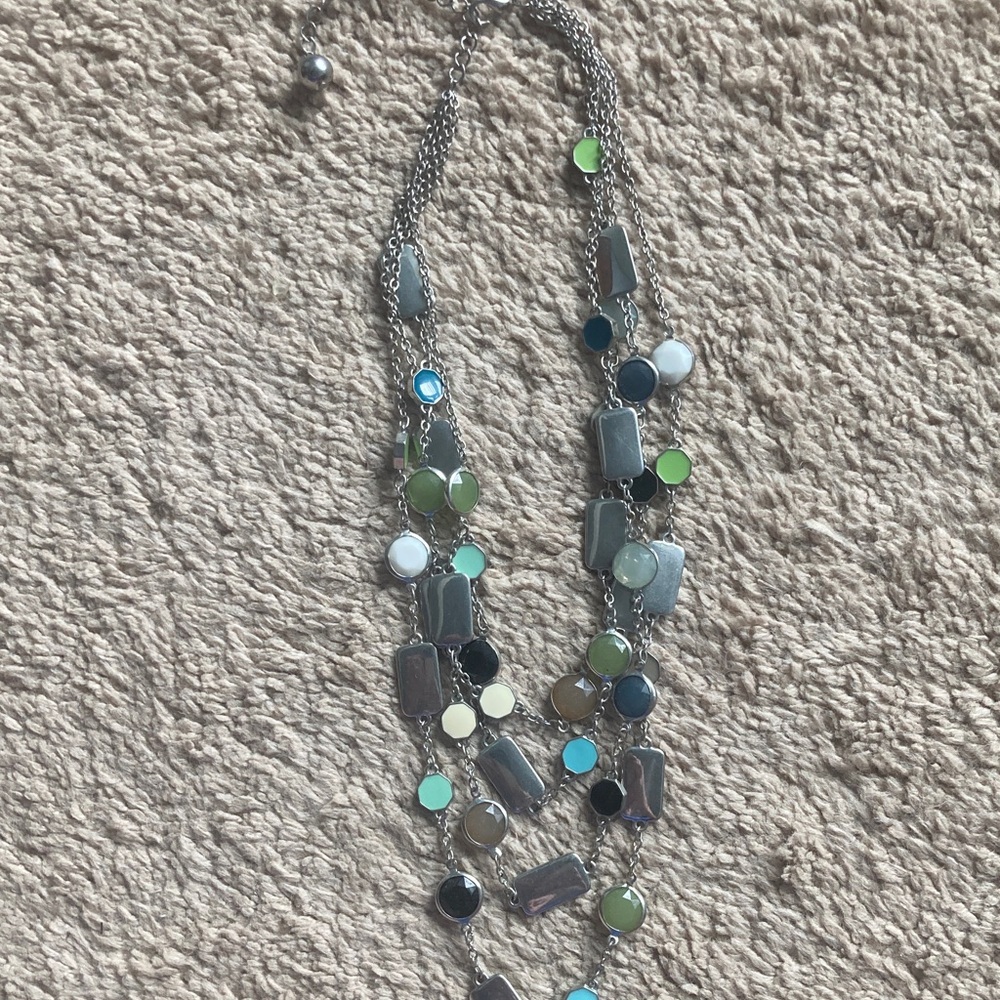 LOFT Multicolor Geometric Necklace